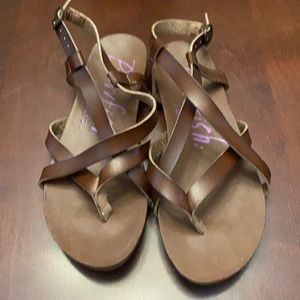 Blowfish brown sandals, like new, size 6.5